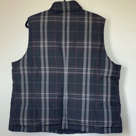 Feather Down Insulated Full Zip Plaid Vest Charter Club Women's Pre-Owned 2X - Picture 2 of 7